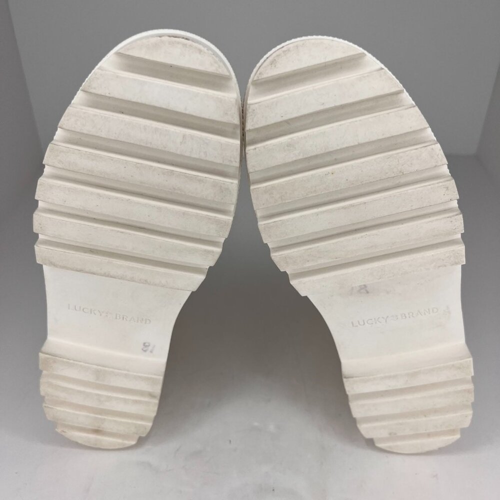 Lucky Brand Womens Eisley White Hi Top Comfort Lace Up Canvas Size 8 M Sneakers - Picture 8 of 9